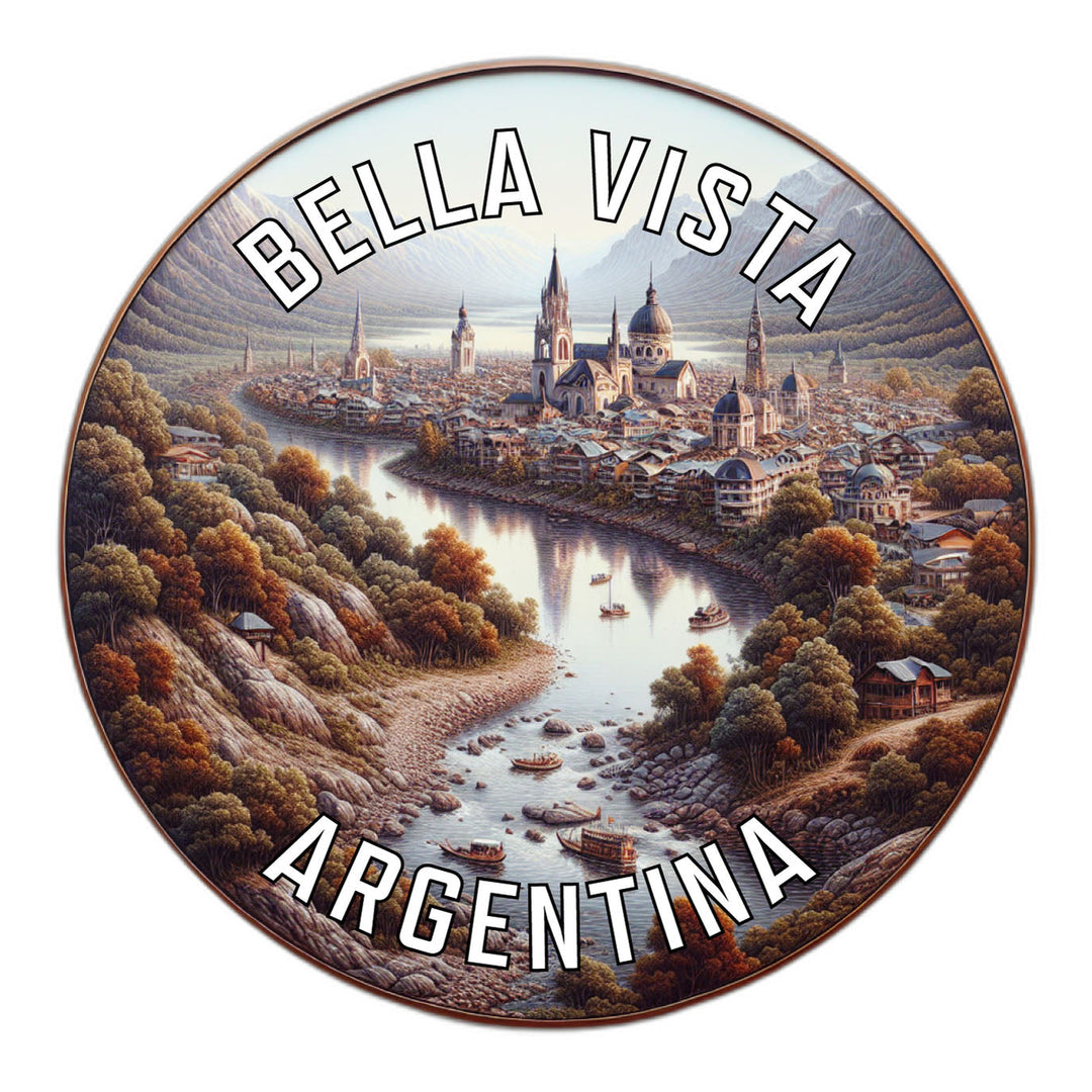 Bella Vista Argentina Souvenir Die Cut Flat Magnet Image 1