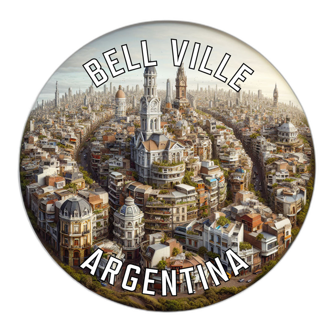 Bell Ville Argentina Souvenir Die Cut Flat Magnet Image 1