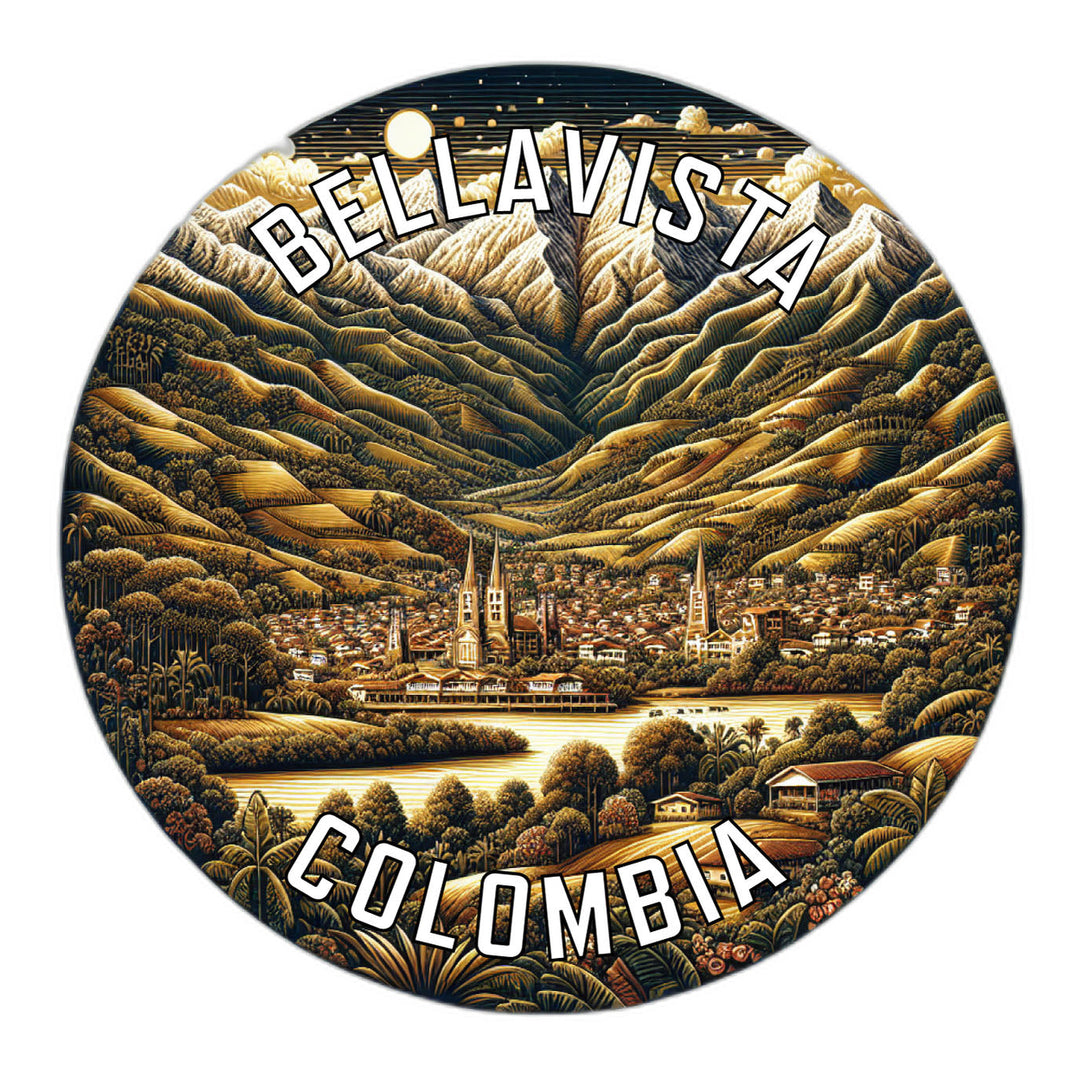 Bellavista Colombia Souvenir Die Cut Flat Magnet Image 1