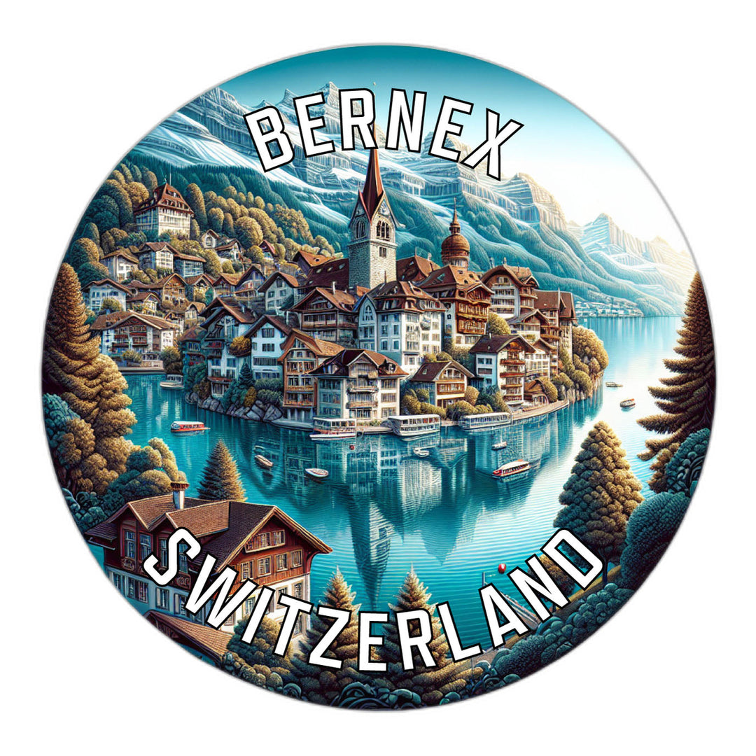 Bernex Switzerland Souvenir Die Cut Flat Magnet Image 1