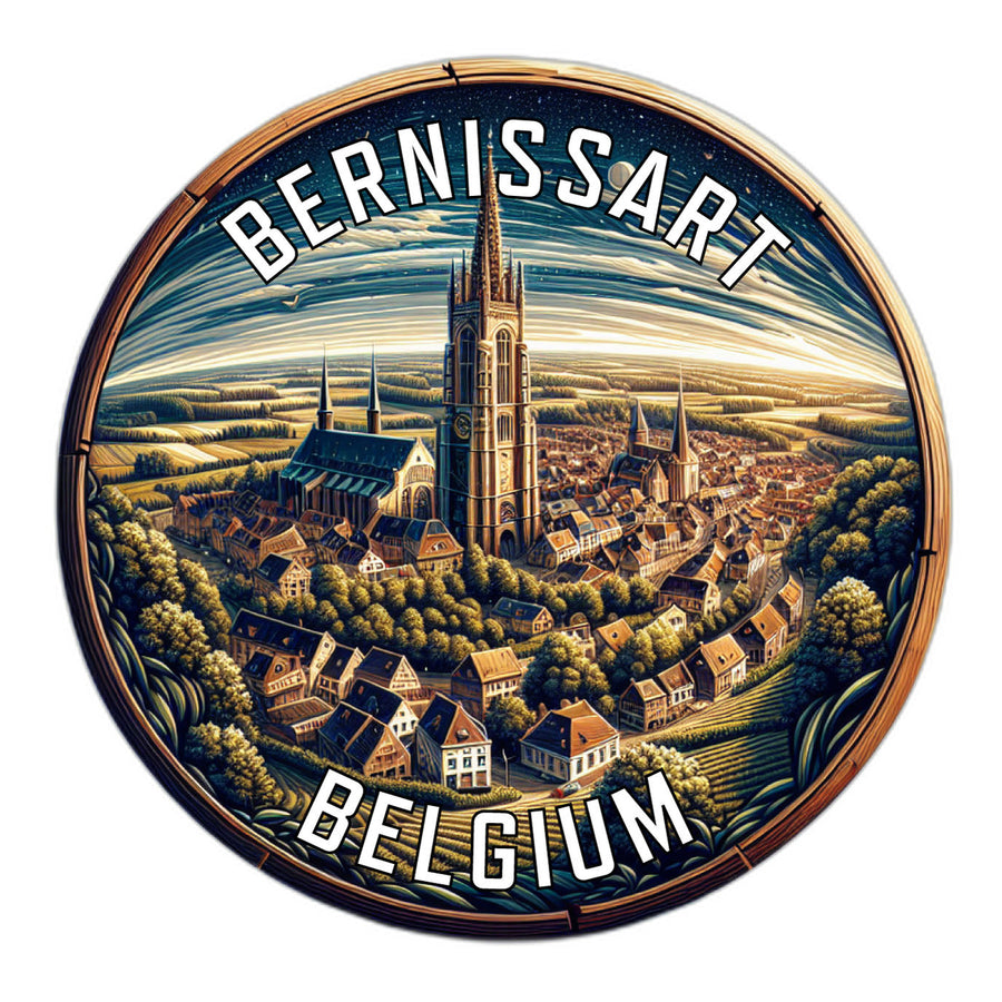 Bernissart Belgium Souvenir Die Cut Flat Magnet Image 1