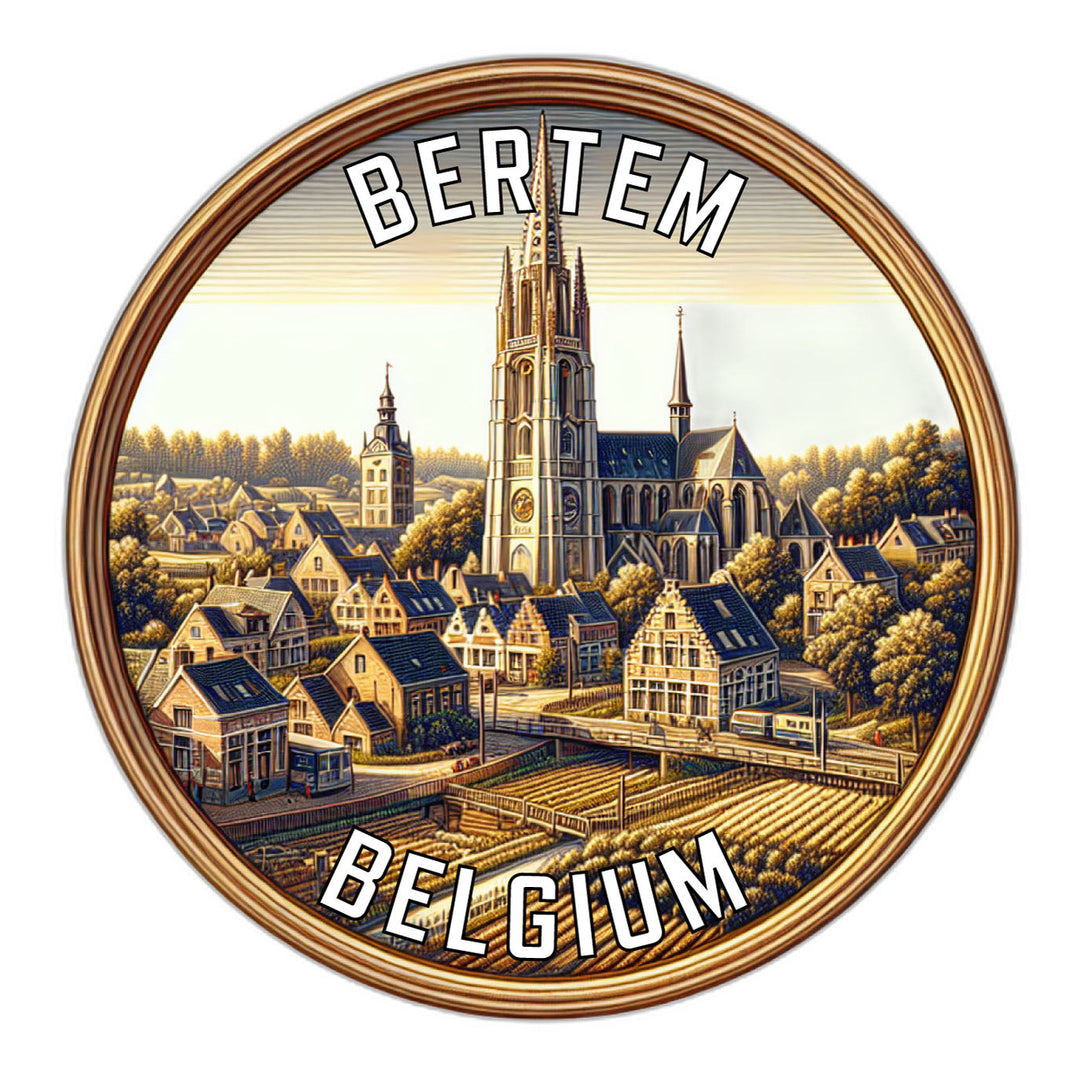 Bertem Belgium Souvenir Die Cut Flat Magnet Image 1