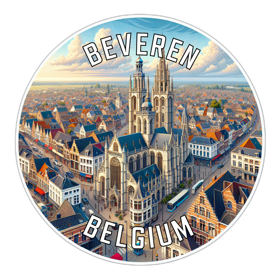 Beveren Belgium Souvenir Die Cut Flat Magnet Image 1