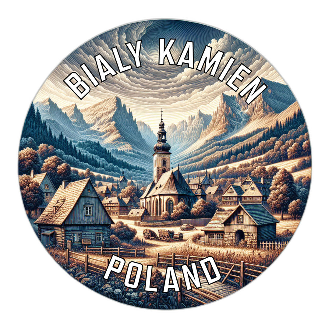 Bialy Kamien Poland Souvenir Die Cut Flat Magnet Image 1