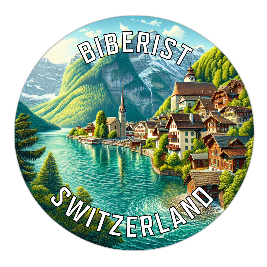 Biberist Switzerland Souvenir Die Cut Flat Magnet Image 1