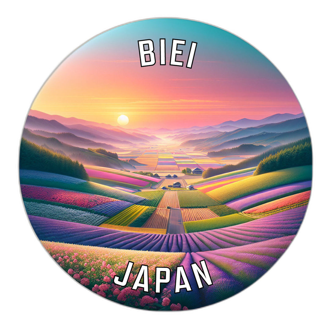 Biei Japan Souvenir Die Cut Flat Magnet Image 1