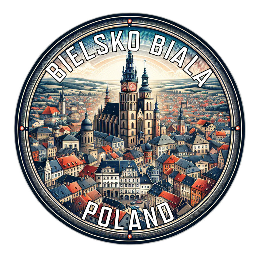 Bielsko Biala Poland Souvenir Die Cut Flat Magnet Image 1