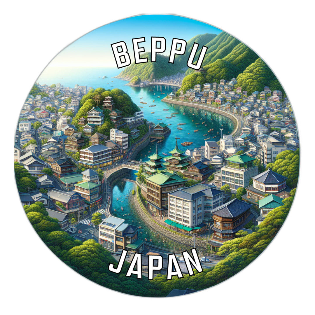 Beppu Japan Souvenir Die Cut Flat Magnet Image 1