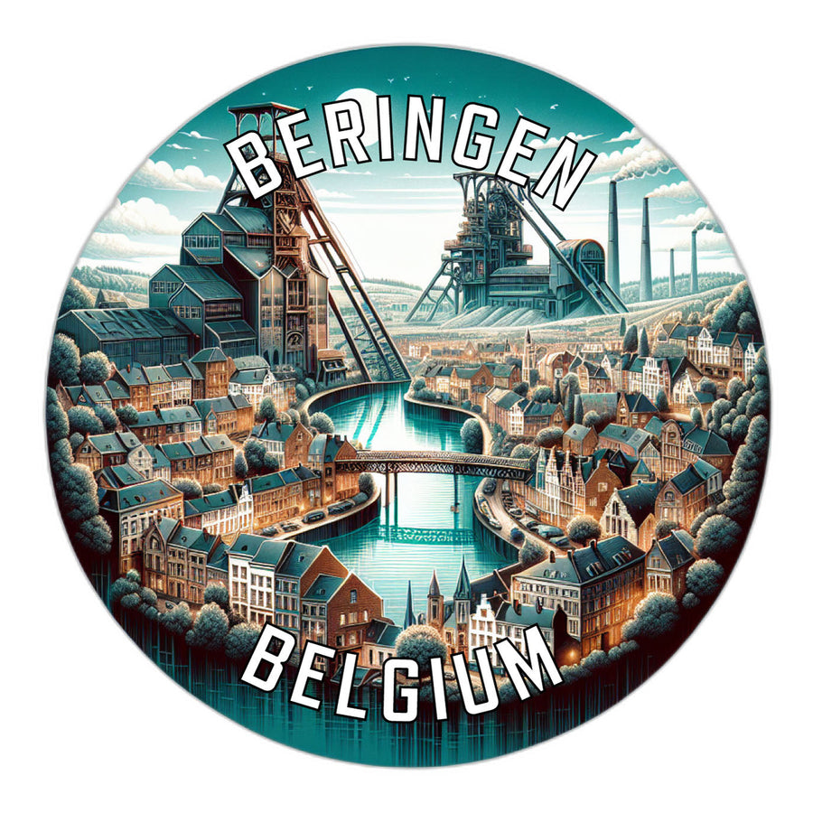 Beringen Belgium Souvenir Die Cut Flat Magnet Image 1