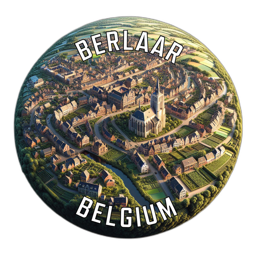 Berlaar Belgium Souvenir Die Cut Flat Magnet Image 1