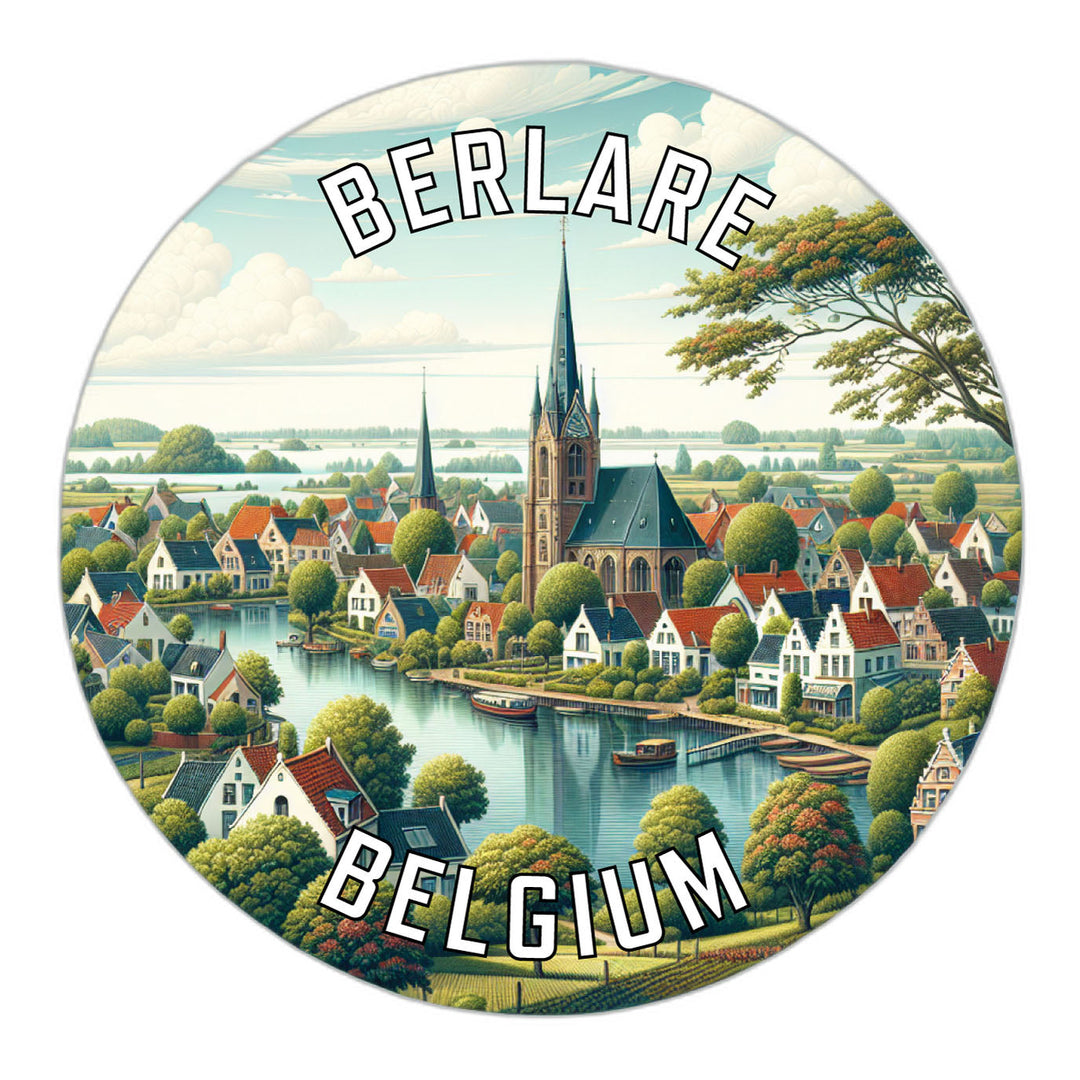 Berlare Belgium Souvenir Die Cut Flat Magnet Image 1