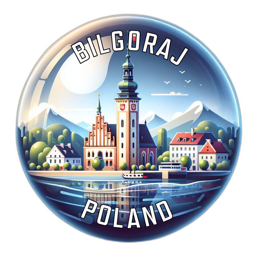 Bilgoraj Poland Souvenir Die Cut Flat Magnet Image 1