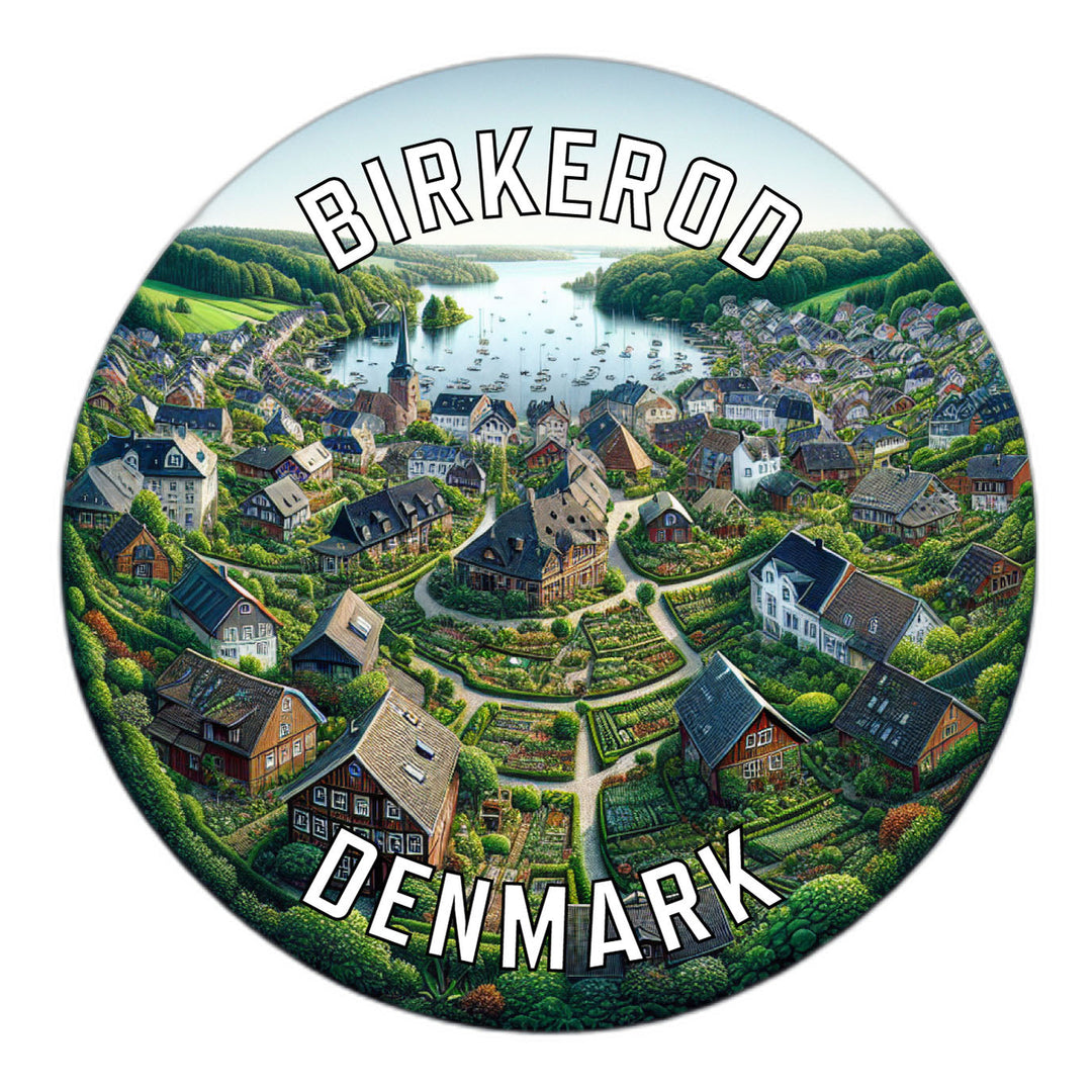 Birkerod Denmark Souvenir Die Cut Flat Magnet Image 1