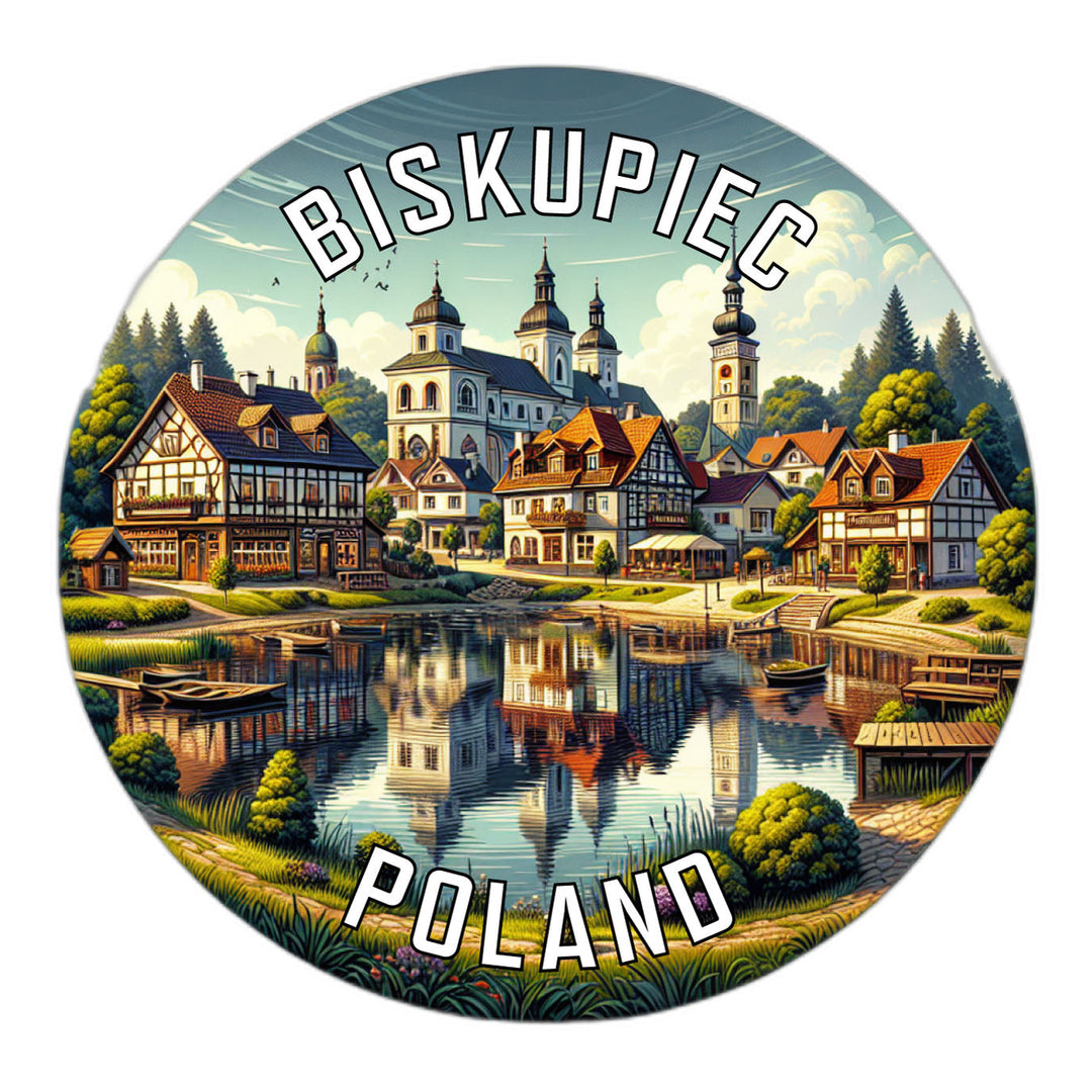 Biskupiec Poland Souvenir Die Cut Flat Magnet Image 1