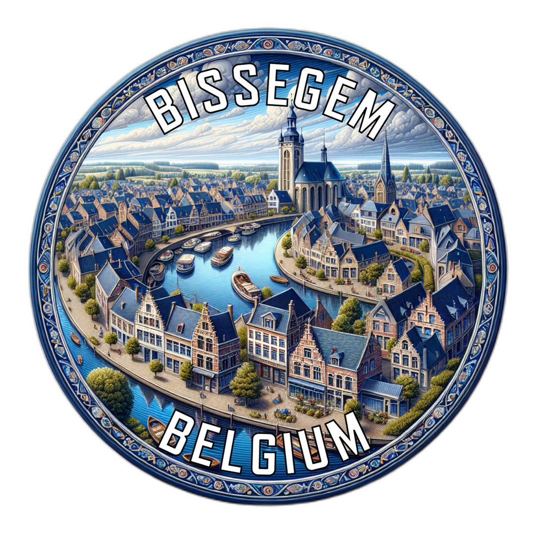 Bissegem Belgium Souvenir Die Cut Flat Magnet Image 1