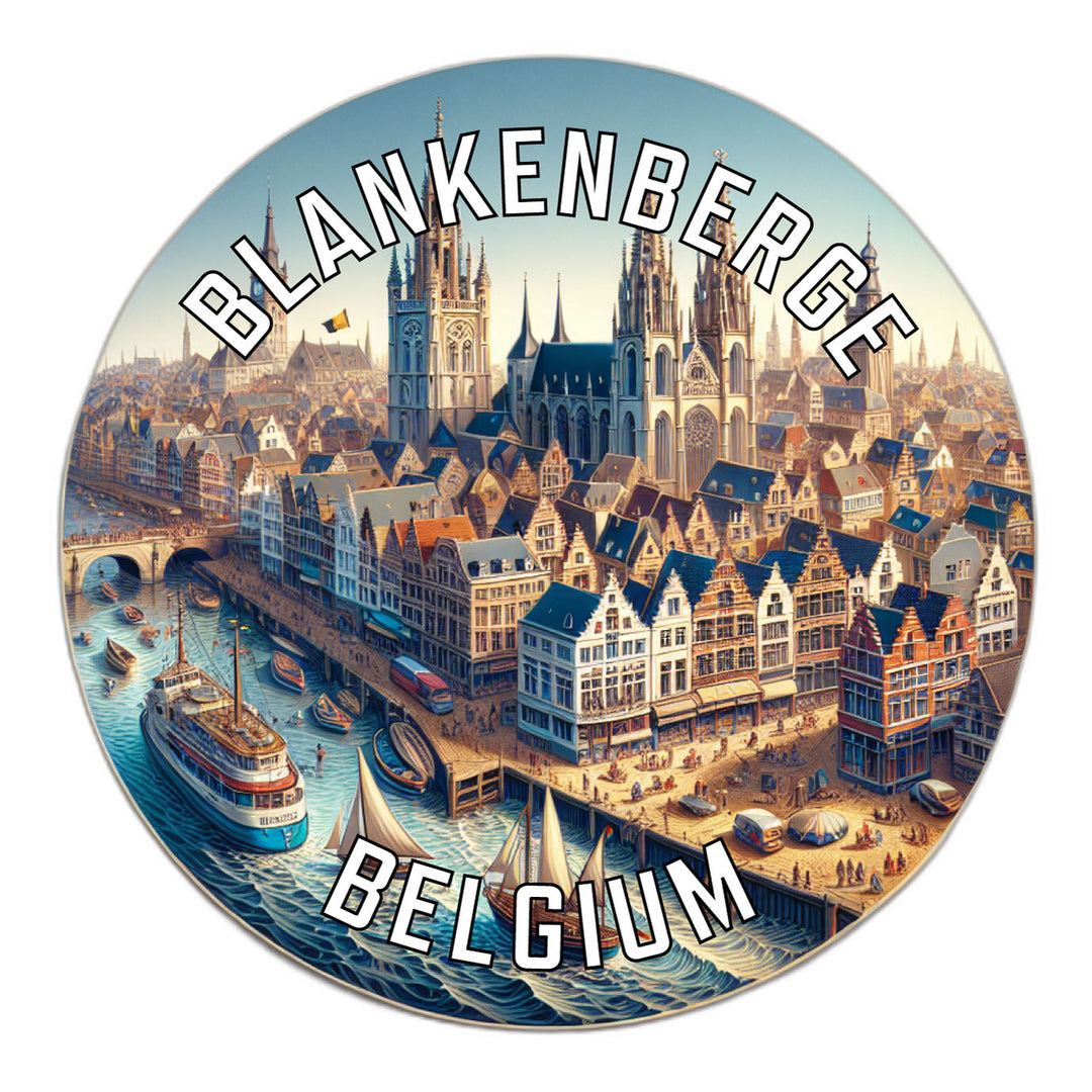 Blankenberge Belgium Souvenir Die Cut Flat Magnet Image 1