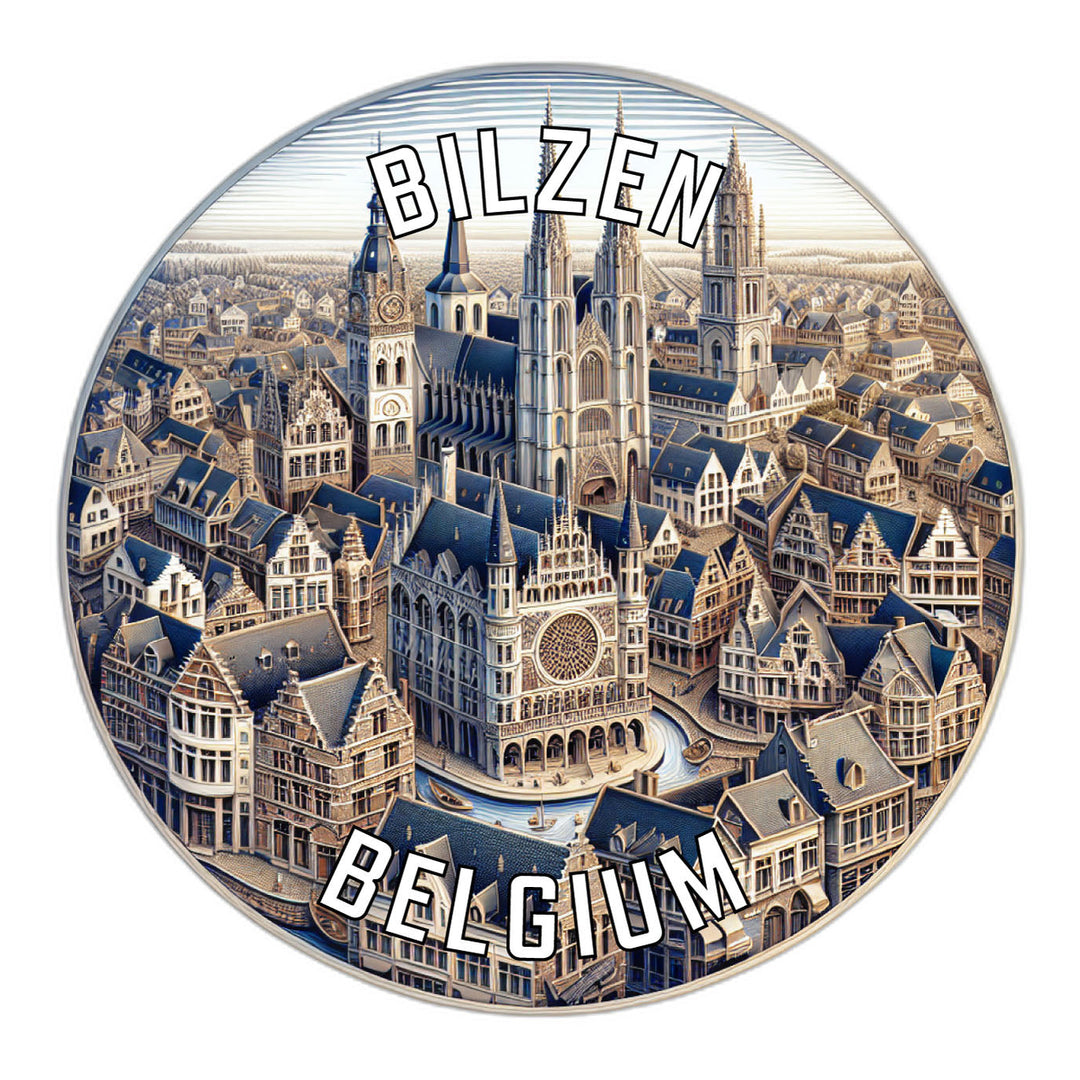 Bilzen Belgium Souvenir Die Cut Flat Magnet Image 1