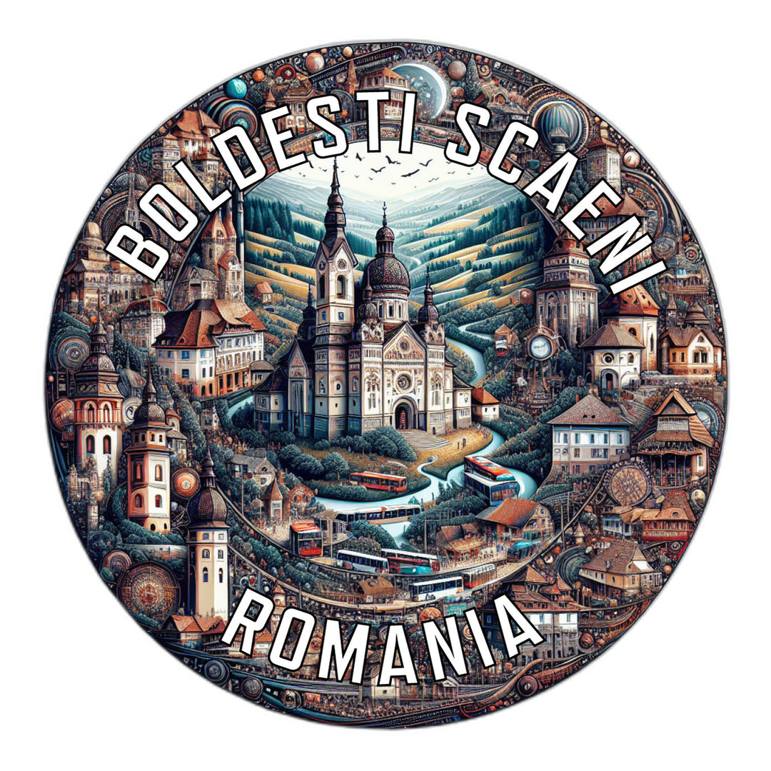 Boldesti Scaeni Romania Souvenir Die Cut Flat Magnet Image 1