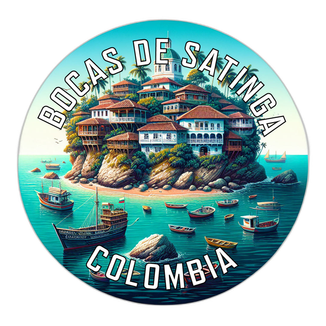 Bocas de Satinga Colombia Souvenir Die Cut Flat Magnet Image 1