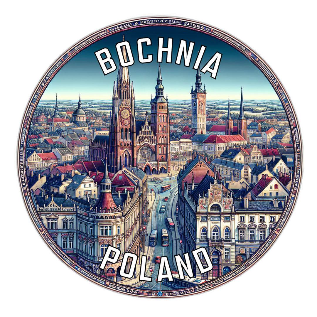 Bochnia Poland Souvenir Die Cut Flat Magnet Image 1