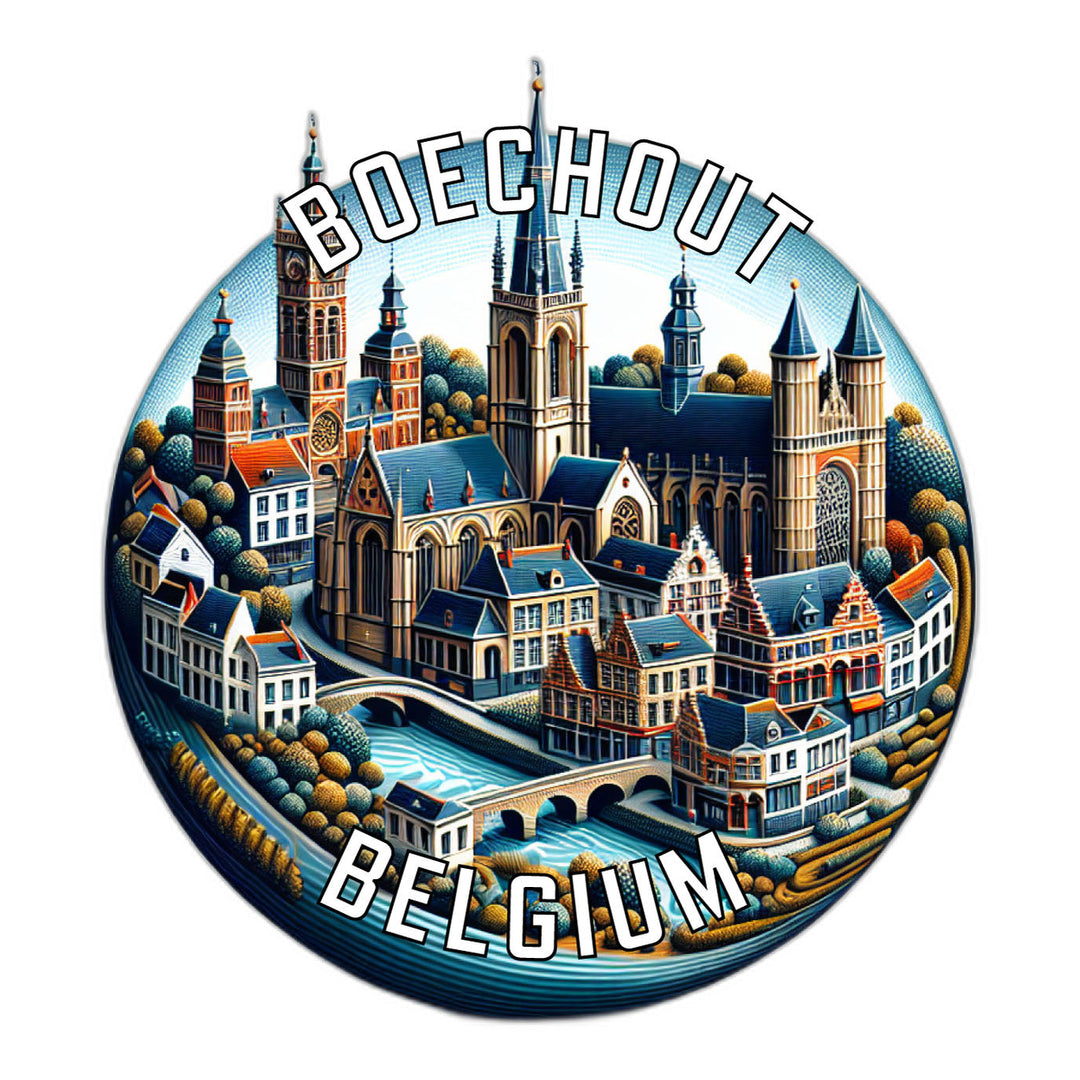 Boechout Belgium Souvenir Die Cut Flat Magnet Image 1