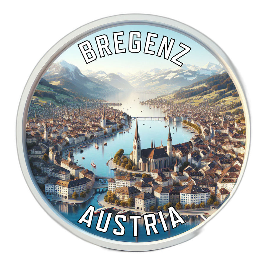 Bregenz Austria Souvenir Die Cut Flat Magnet Image 1