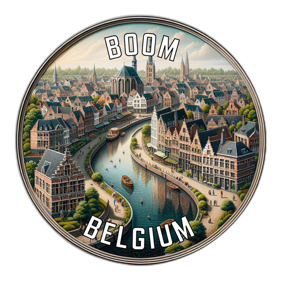 Boom Belgium Souvenir Die Cut Flat Magnet Image 1