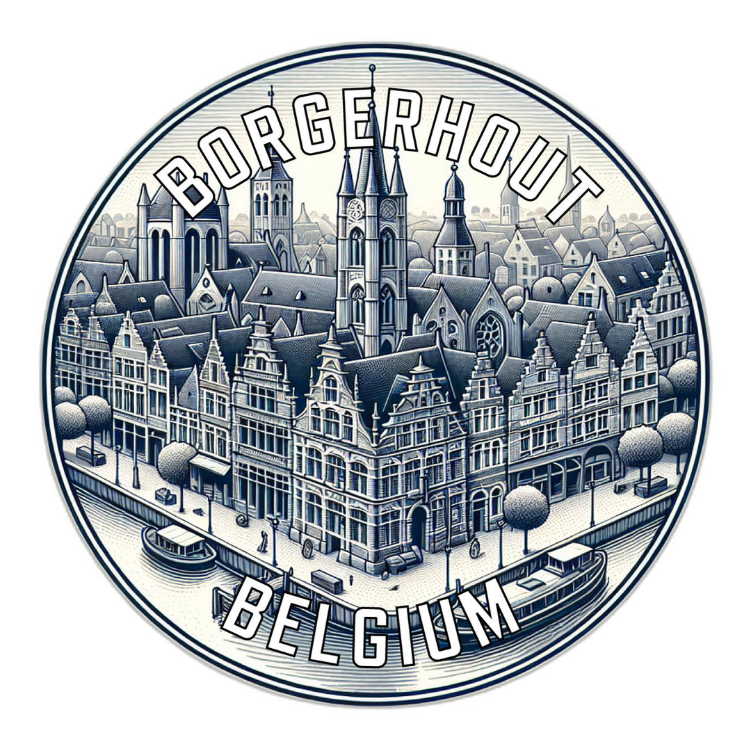 Borgerhout Belgium Souvenir Die Cut Flat Magnet Image 1