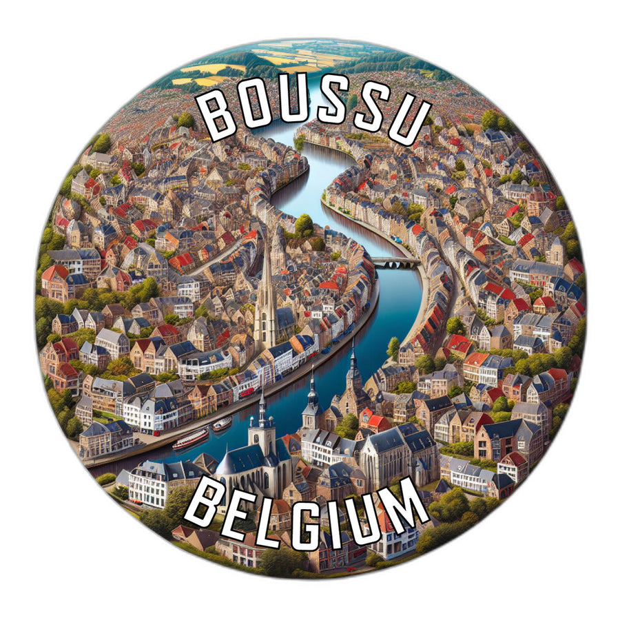 Boussu Belgium Souvenir Die Cut Flat Magnet Image 1