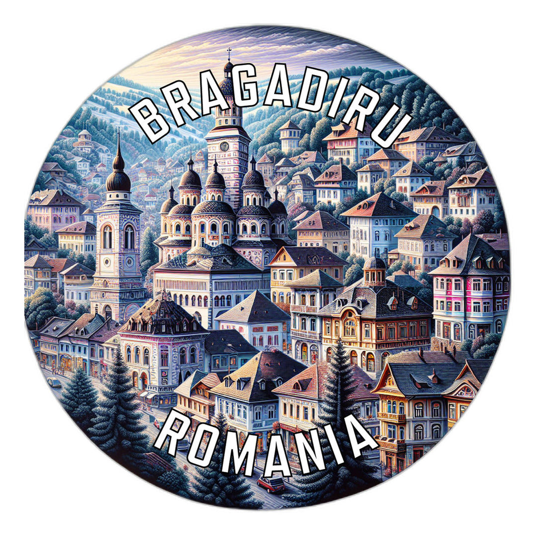 Bragadiru Romania Souvenir Die Cut Flat Magnet Image 1