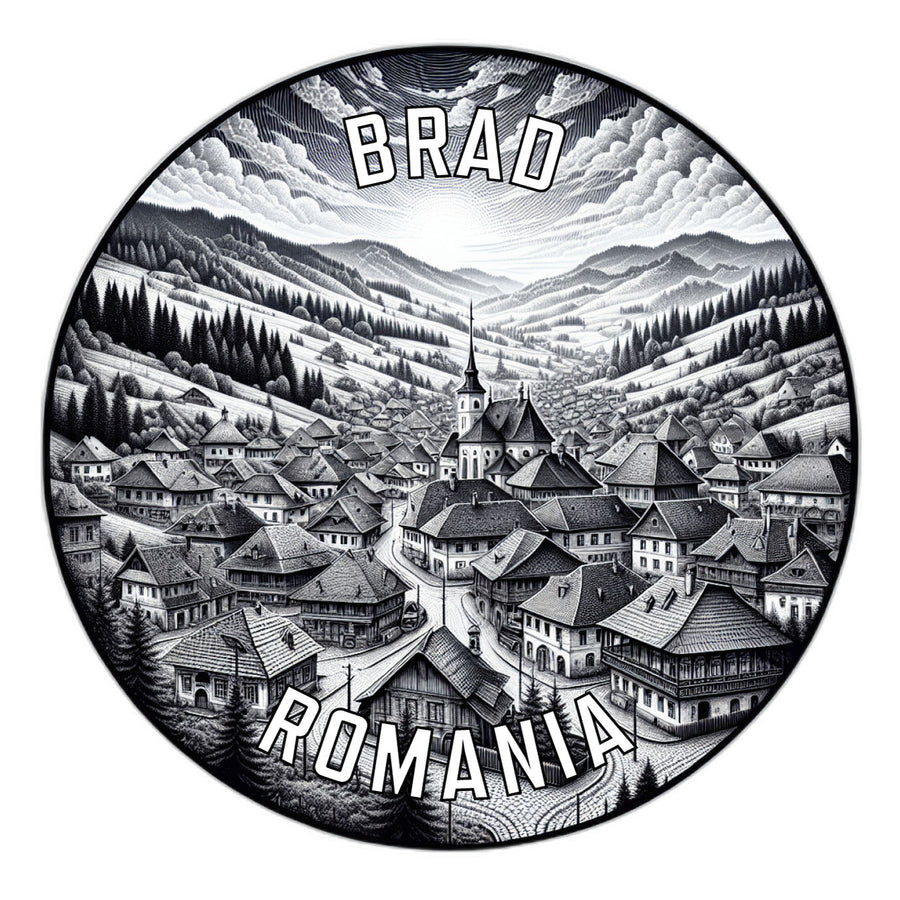 Brad Romania Souvenir Die Cut Flat Magnet Image 1