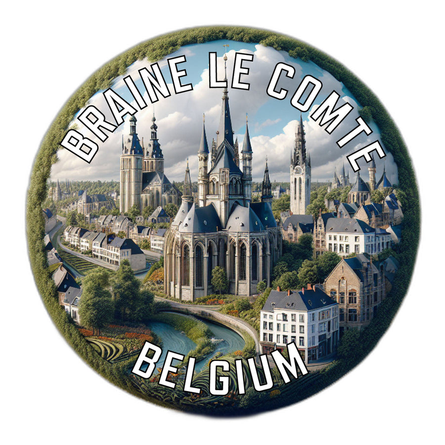 Braine le Comte Belgium Souvenir Die Cut Flat Magnet Image 1