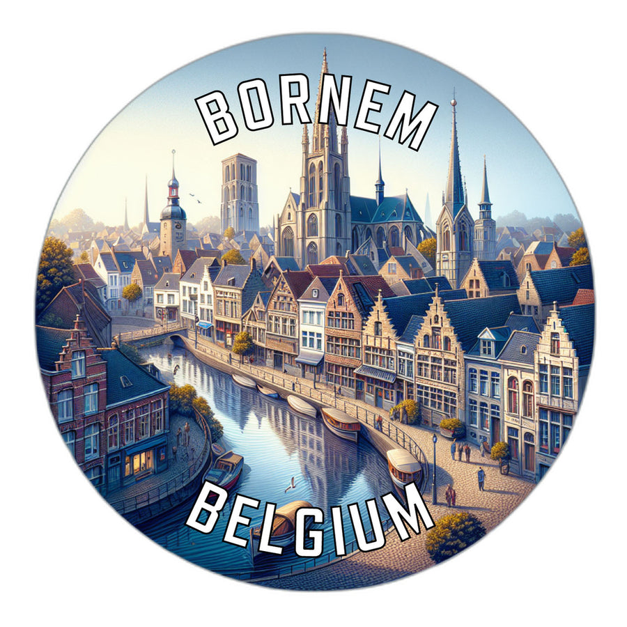 Bornem Belgium Souvenir Die Cut Flat Magnet Image 1