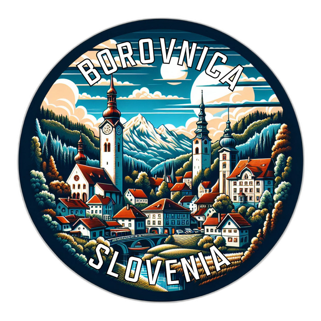 Borovnica Slovenia Souvenir Die Cut Flat Magnet Image 1