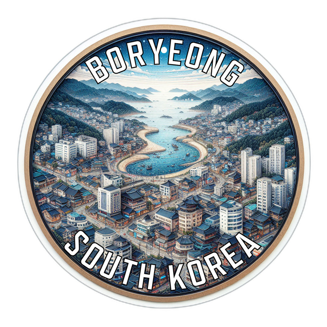 Boryeong Korea South Souvenir Die Cut Flat Magnet Image 1