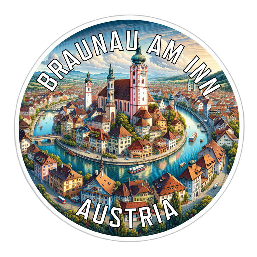 Braunau am Inn Austria Souvenir Die Cut Flat Magnet Image 1