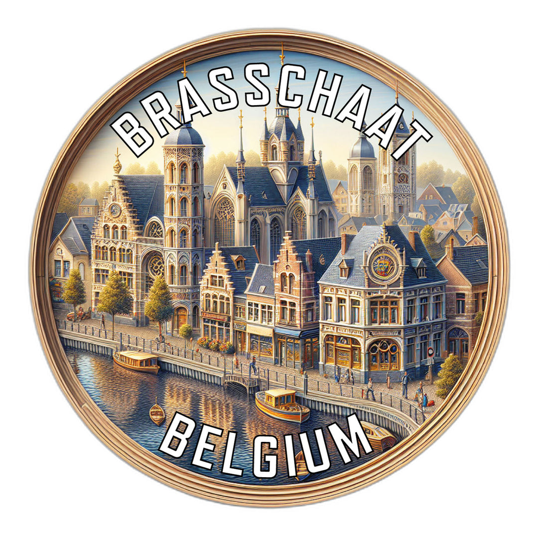 Brasschaat Belgium Souvenir Die Cut Flat Magnet Image 1