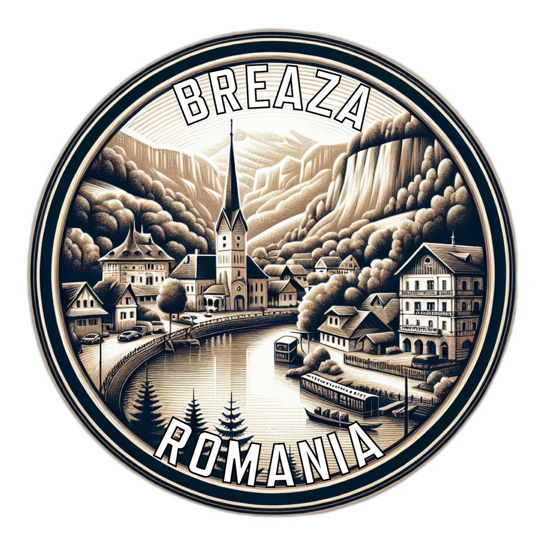 Breaza Romania Souvenir Die Cut Flat Magnet Image 1