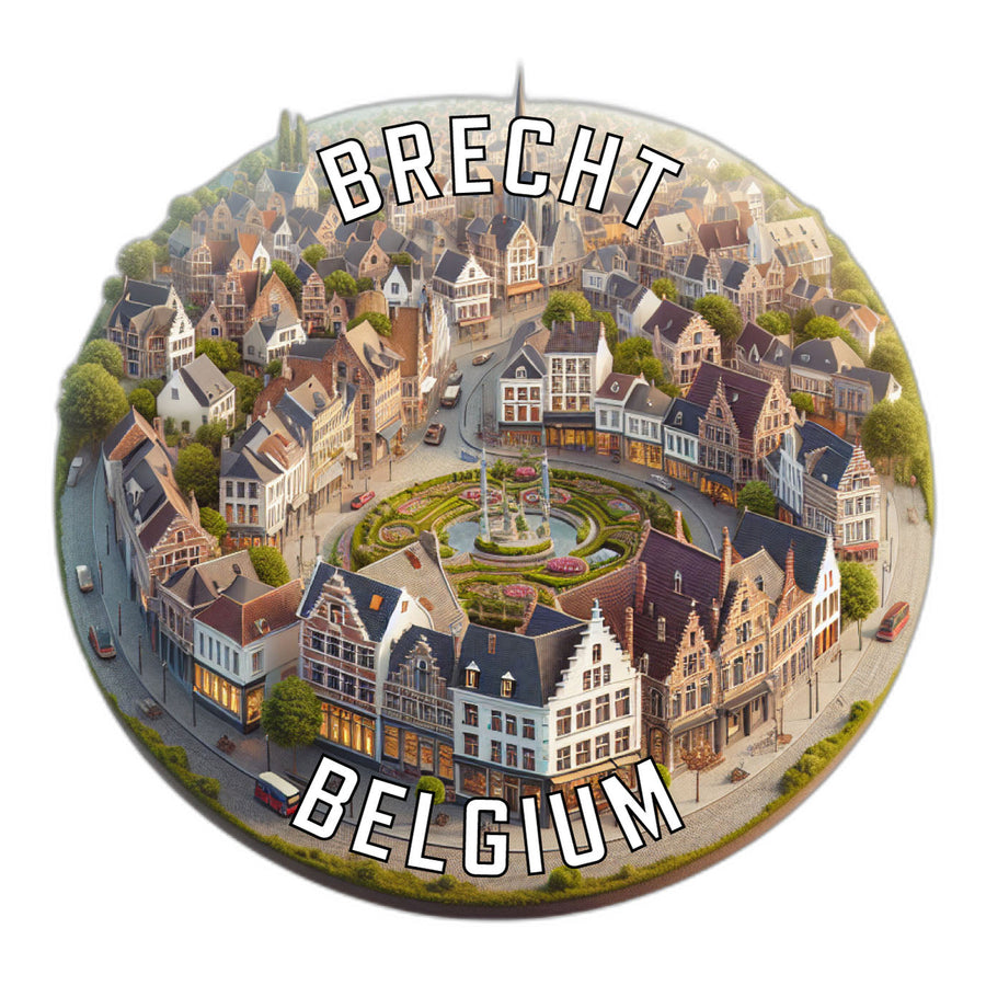 Brecht Belgium Souvenir Die Cut Flat Magnet Image 1