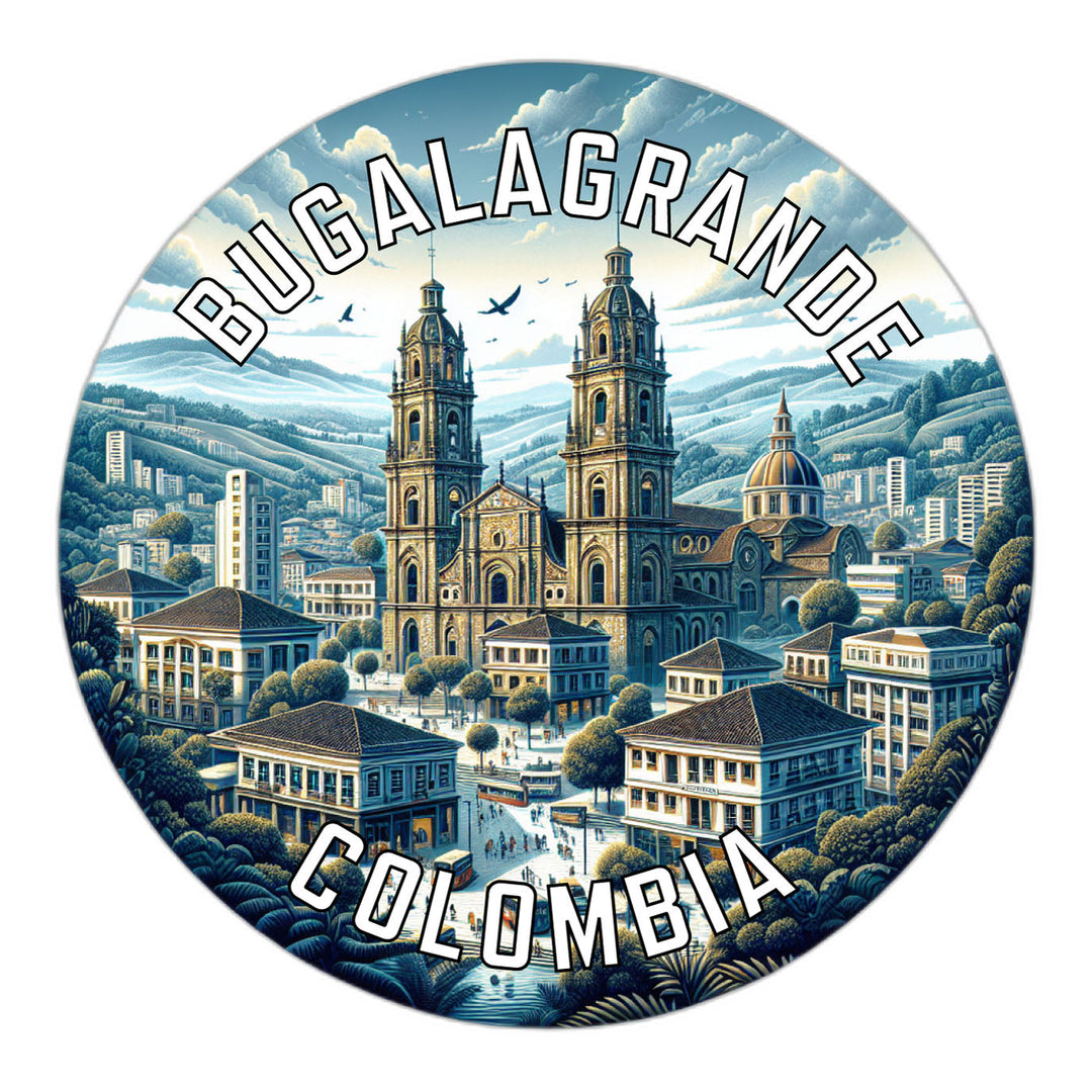 Bugalagrande Colombia Souvenir Die Cut Flat Magnet Image 1