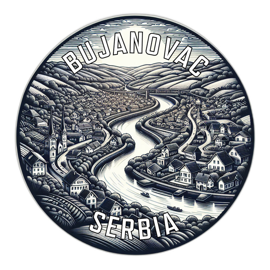 Bujanovac Serbia Souvenir Die Cut Flat Magnet Image 1