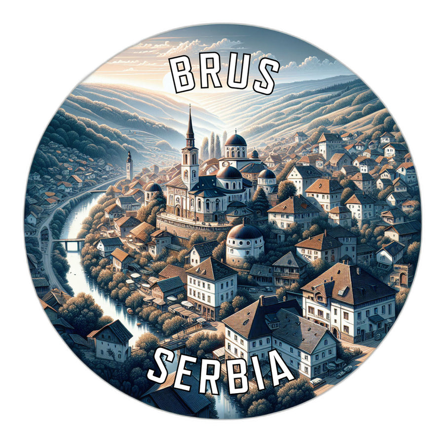 Brus Serbia Souvenir Die Cut Flat Magnet Image 1