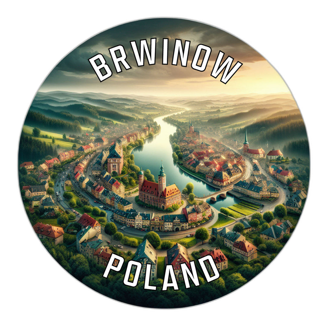 Brwinow Poland Souvenir Die Cut Flat Magnet Image 1