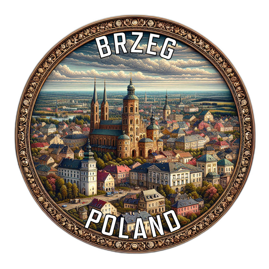 Brzeg Poland Souvenir Die Cut Flat Magnet Image 1