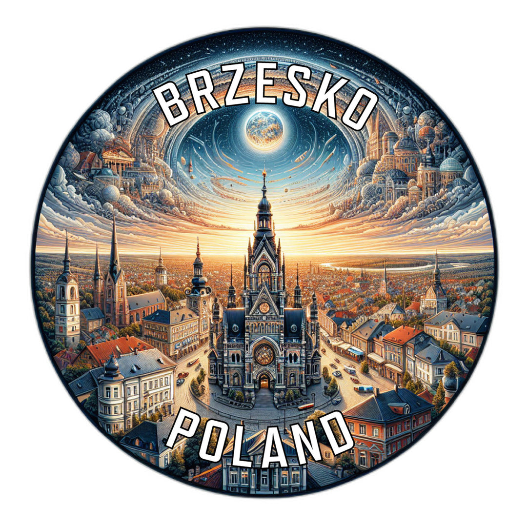 Brzesko Poland Souvenir Die Cut Flat Magnet Image 1