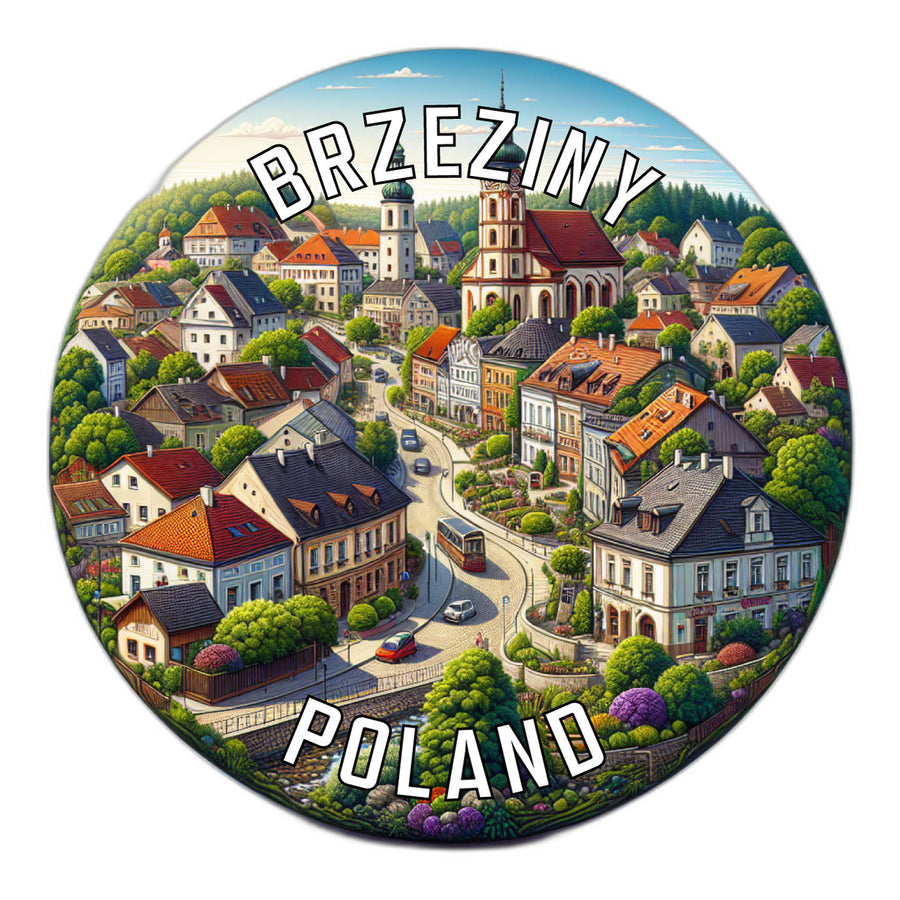 Brzeziny Poland Souvenir Die Cut Flat Magnet Image 1