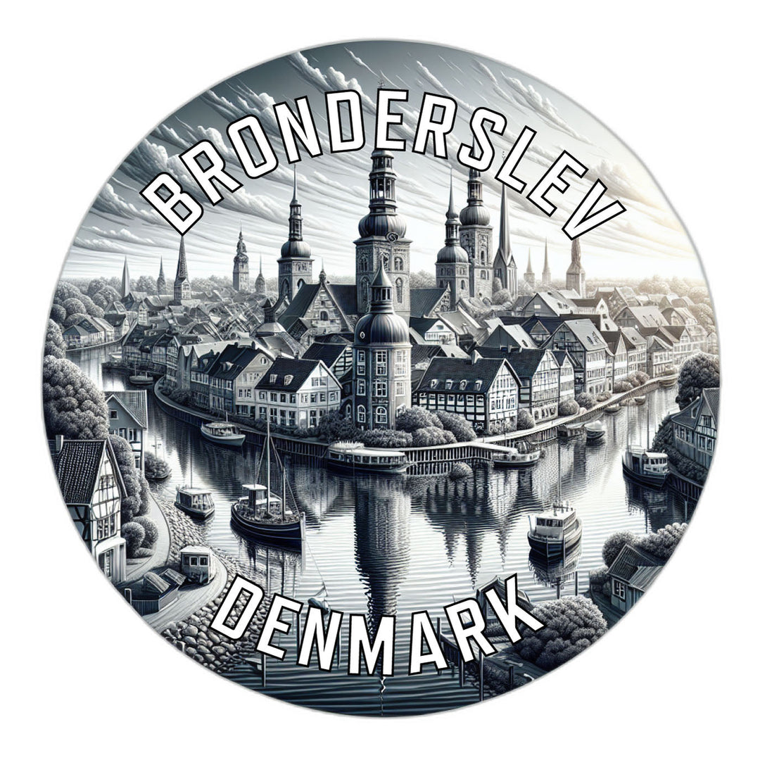 Bronderslev Denmark Souvenir Die Cut Flat Magnet Image 1