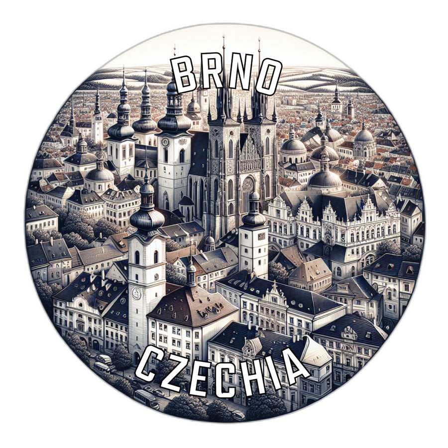 Brno Czechia Souvenir Die Cut Flat Magnet Image 1