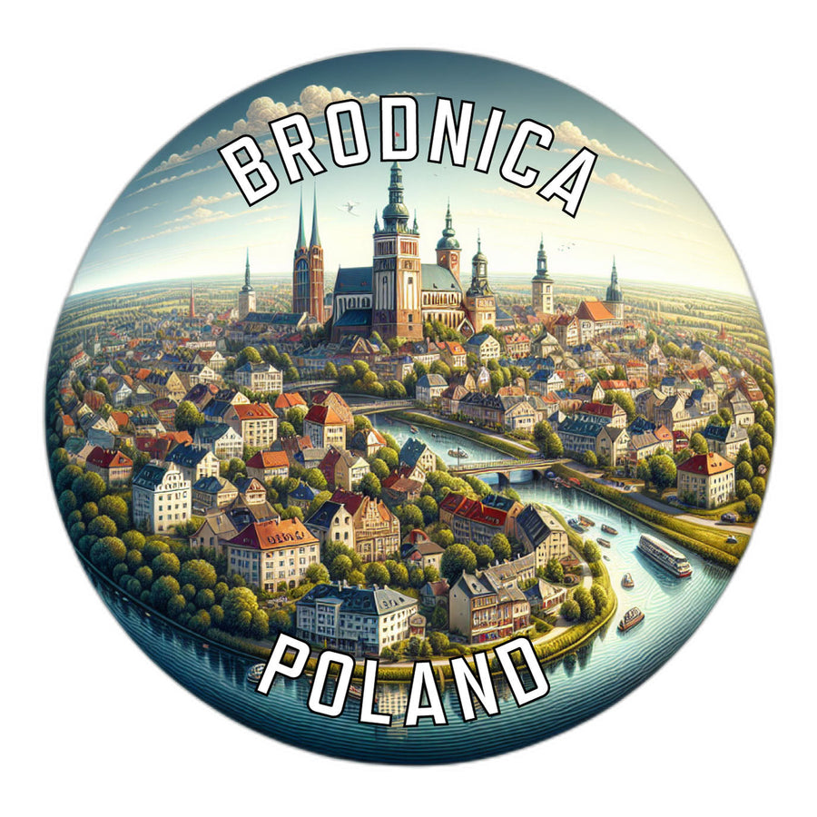 Brodnica Poland Souvenir Die Cut Flat Magnet Image 1