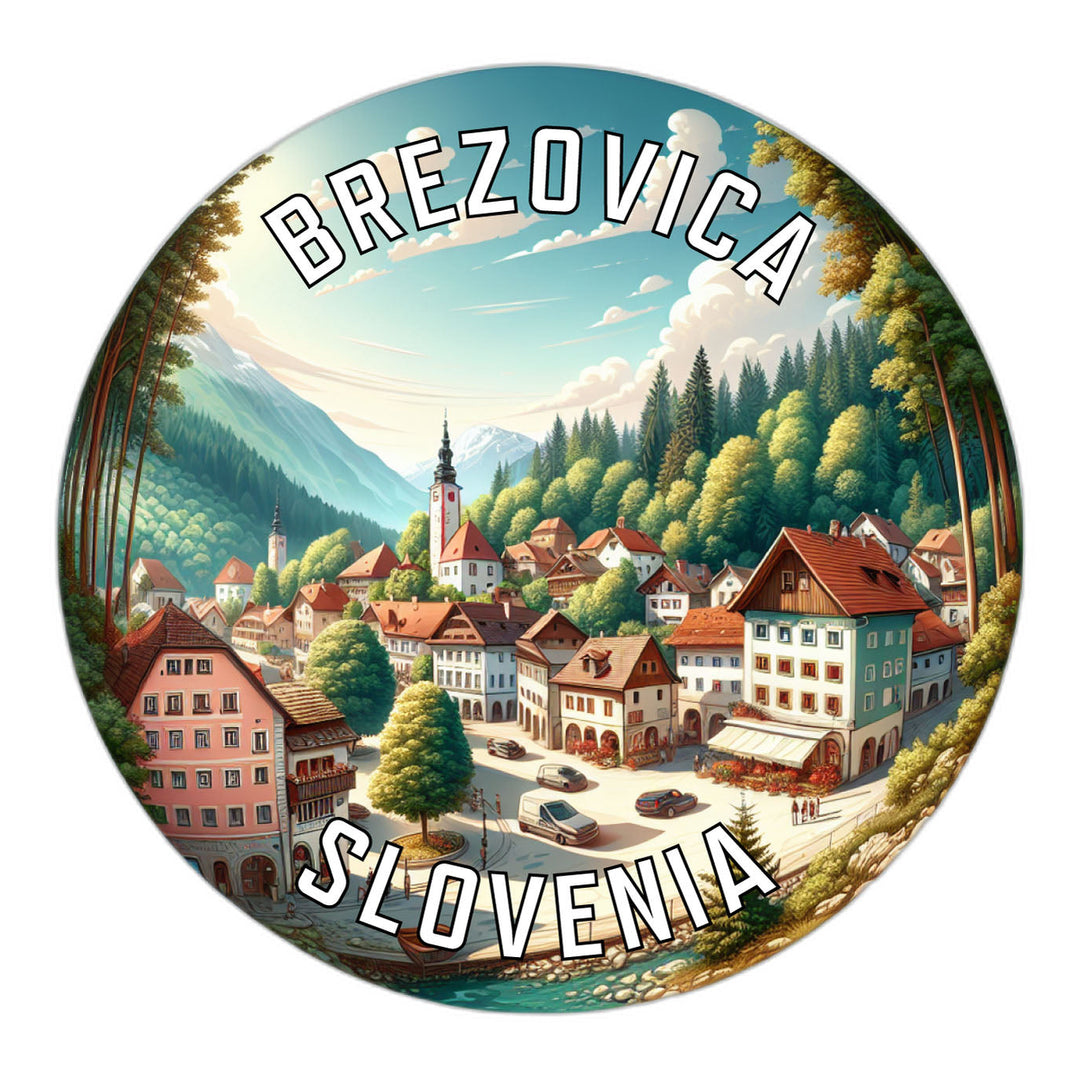 Brezovica Slovenia Souvenir Die Cut Flat Magnet Image 1